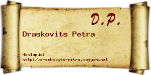 Draskovits Petra névjegykártya